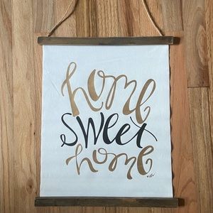 Hanging Wooden Frame Canvas Poster | Wall Decor